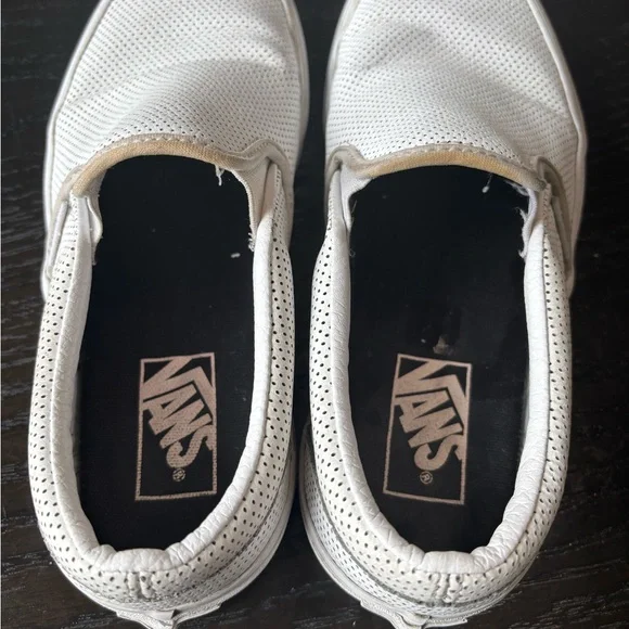 Vans Perforated White Slip-On Loafers - Picture 5 of 8